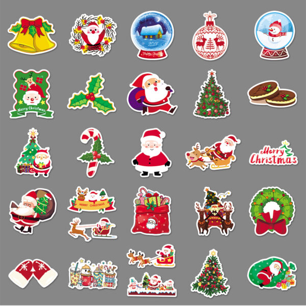 Wholesale 102 pcs/pack Christmas Cartoon Graffiti Holiday Theme Sticker
