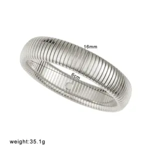 Ys157 Steel Color / 16 Mm20cm (Ring Size 6cm)