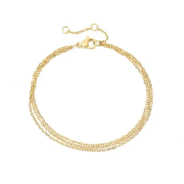 oly-3cc38044a7f849234d1ad4a5f3b2db5e Wholesale PVD Coated 14K Gold Real Gold Plated U Shape Stainless Steel Fashion Waterproof Non Tarnish 304 Stainless Steel Bracelets