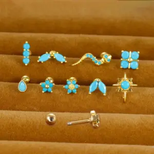 Wholesale 1 Piece Simple Style Geometric Flower Snake Plating Inlay Stainless Steel Rhinestones Earrings