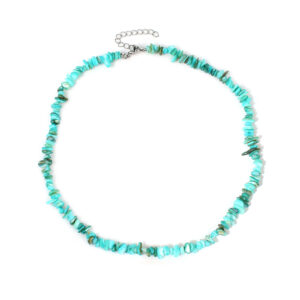 Light blue irregular gravel necklace