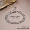 Inlaid Diamond Petite Titanium Steel Bracelet 304 Stainless Steel Non-fading Jewelry For Women