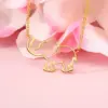 PVD Coated Real Gold Plated Heart Stainless Steel Cute Waterproof Non Tarnish 304 Stainless Steel Lobster Trigger Clasp Closure Necklace