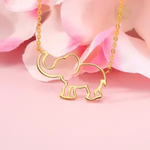 PVD Coated Real Gold Plated Heart Stainless Steel Cute Waterproof Non Tarnish 304 Stainless Steel Lobster Trigger Clasp Closure Necklace