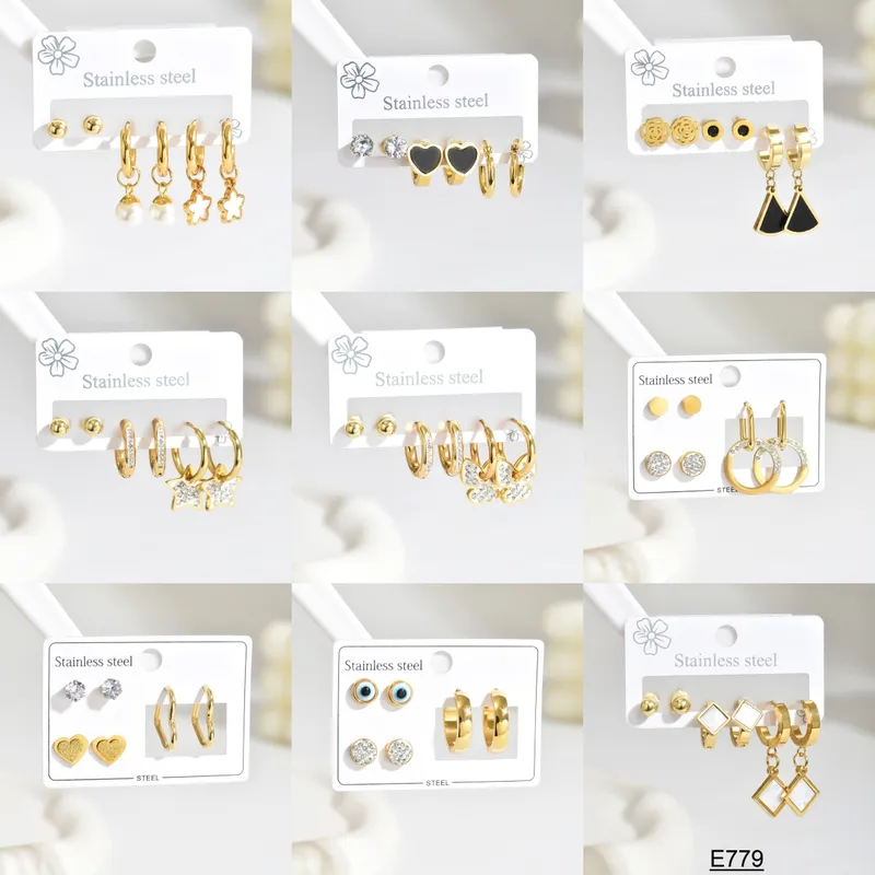 Wholesale 304 Stainless Steel Pentagram Heart Shape PVD Coated Artificial Crystal Real Gold Plated Gold Plated Casual Simple Style Commute Waterproof