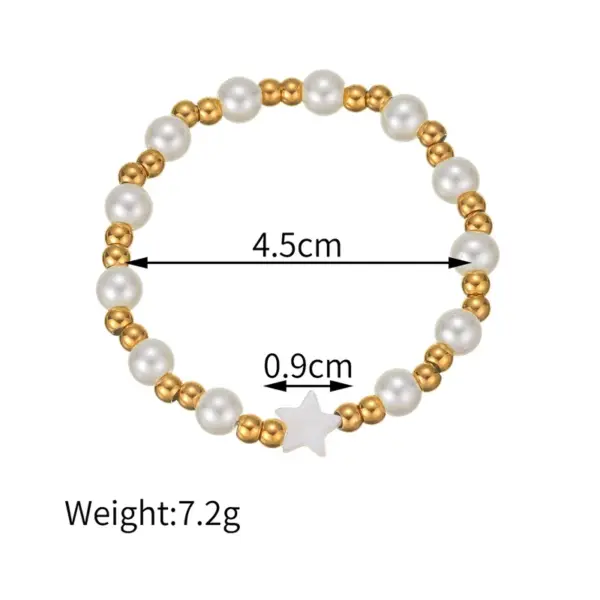 PVD Coated Real Gold Plated 18K Gold Geometric 304 Stainless Steel Elegant Cute Streetwear Waterproof Non Tarnish 304 Stainless Steel Bracelets