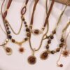 oly-3d022d348e5343ac760d09fadb8abcd6 Wholesale Tiger's Eye Pendant Double Necklace
