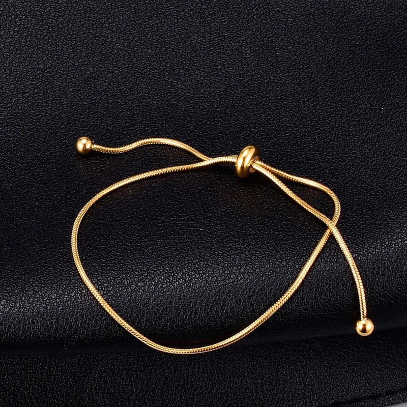 PVD Coated 18K Real Gold Plated Printing 304 Stainless Steel Waterproof Non Tarnish Inlaid Bracelets