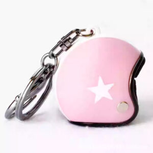 Pink hat white star / With black lobster clasp