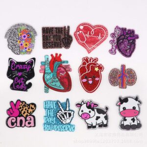 Wholesale cartoon organ medical love bag jewelry acrylic pin DIY