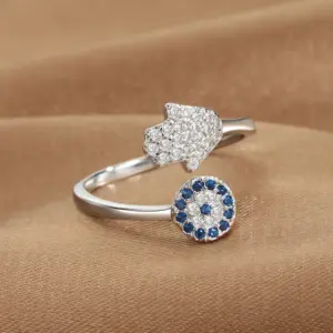 Q-J074 White Gold Color / Adjustable Opening