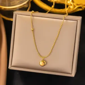 【H353】Bean Necklace / Gold