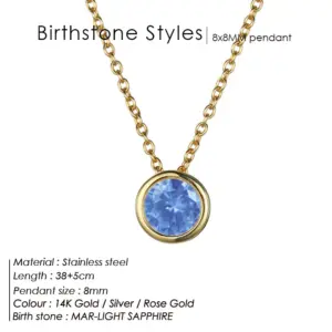 3 Months Light Blue-Gold