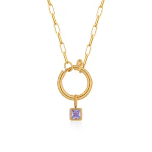 February Amethyst Necklace XS-09-02