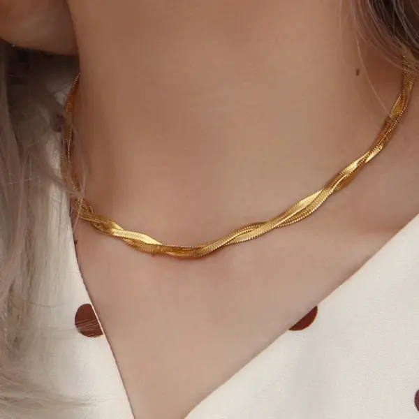 Wholesale Jewelry Simple Style Classic Style Solid Color 304 Stainless Steel Stainless Steel Necklaces