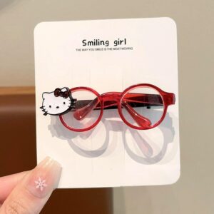 Red--kt cat frame hairpin