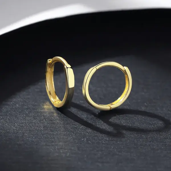 1 Pair Simple Style Shiny Round Plating Inlay Brass Zircon 18K Gold Plated White Gold Plated Hoop Earrings