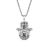 Wholesale Jewelry Hip-Hop Eye Symbol 304 Stainless Steel Carving Stainless Steel Necklaces