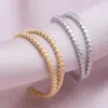 Wholesale PVD Coated Real Gold Plated 18K Gold Circle 304 Stainless Steel Simple Style Waterproof Non Tarnish Open Rings