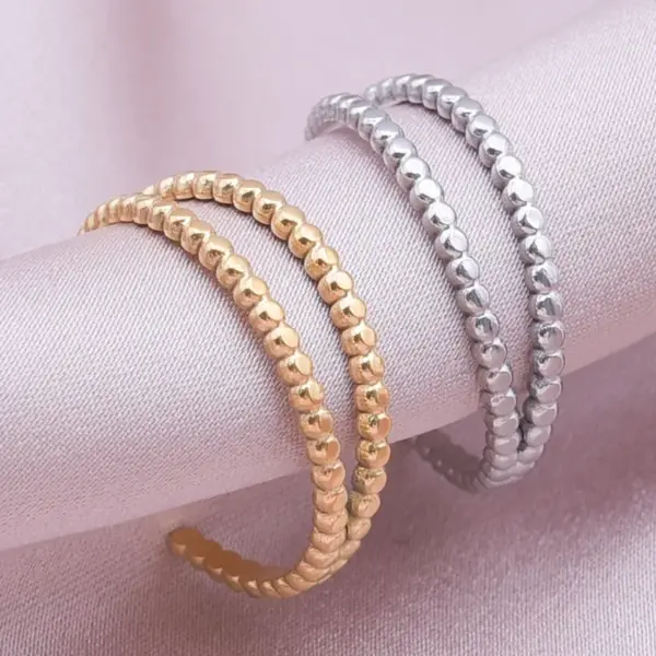 Wholesale PVD Coated Real Gold Plated 18K Gold Circle 304 Stainless Steel Simple Style Waterproof Non Tarnish Open Rings