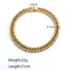 304 Stainless Steel Solid Color Electroplated 18K Real Gold Plated Simple Style Waterproof Non Tarnish Plating Bracelets