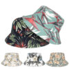 Wholesale Spring and Summer new cotton printed sun protection fisherman hat basin hat big brim hat UV protection sun hat YF025