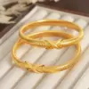 Wholesale 304 Stainless Steel Geometric PVD Coated Real Gold Plated Casual Simple Style Waterproof Non Tarnish Plating Gold Silver Bangle