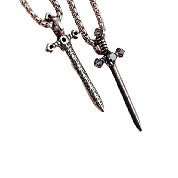 Wholesale Hip-Hop All-match Titanium Steel Diamond-encrusted Sword