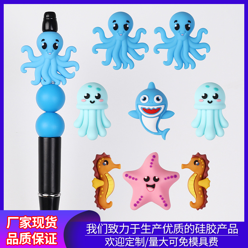 Wholesale Shark silicone beads