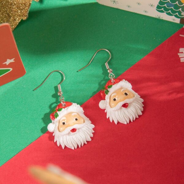 Wholesale Cute and versatile colorful Santa Claus earrings