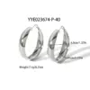 Wholesale PVD Coated Real Gold Plated 18K Gold Round 304 Stainless Steel Classic Style Waterproof Non Tarnish Earrings