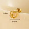 Wholesale 1 Piece Ear Cartilage Rings & Studs Casual Simple Style Classic Style Heart Shape Flower Copper Inlay Zircon