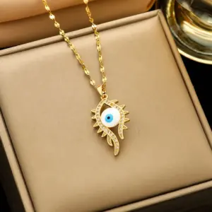 366 Devil's Eye Necklace-Gold