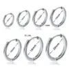 Wholesale 1 Piece Retro Solid Color Plating 304 Stainless Steel Titanium Steel Hoop Earrings