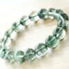 Wholesale Natural Green Ghost Bracelets, Buddhist Beads for Men and Women, Gypsophila Round Beads, Crystal Jewelry for Friends