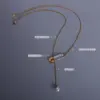 Wholesale PVD Coated Real Gold Plated 18K Gold Geometric 304 Stainless Steel Fashion Waterproof Non Tarnish 304 Stainless Steel Necklace