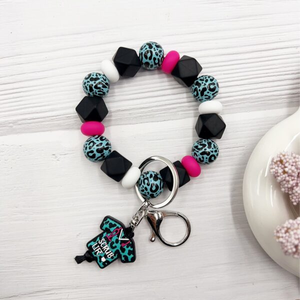 Wholesale Cartoon Silicone Nurses' Clothing Keychain Creative Pendant Bracelet Key Ring