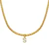 Wholesale Jewelry Fashion Letter 304 Stainless Steel Copper Zircon 18K Gold Plated Plating Pendant Necklace