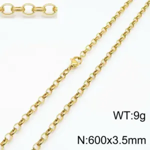 Gold 600 * 3.5mm = Necklace KN197306-Z