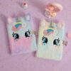 Wholesale Cartoon big-eyed unicorn plush notebook