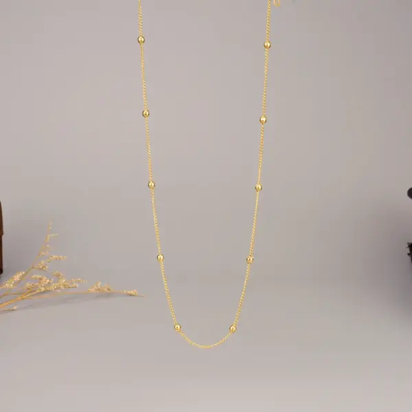 Wholesale Jewelry Simple Style Geometric 304 Stainless Steel Titanium Steel 18K Gold Plated Plating Necklace