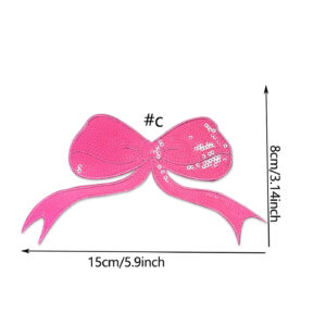 Pink bow / Iron-on adhesive style