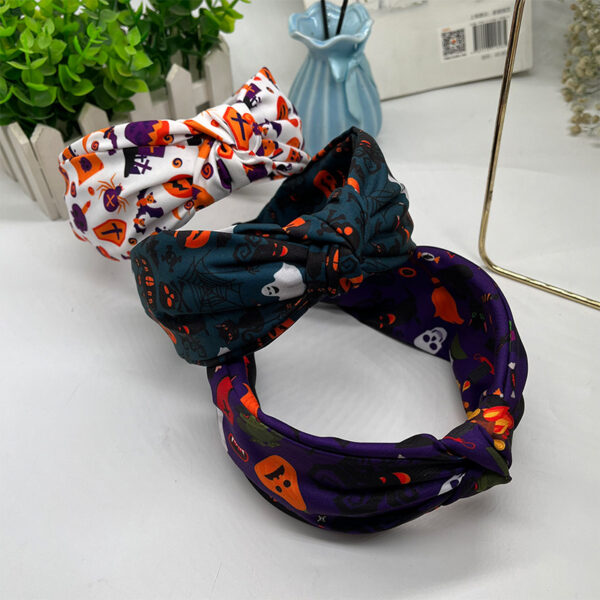 Wholesale Halloween funny knotted satin headband