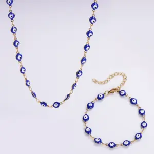 Suit [Blue] / 套装手链16+5cm，项链45+cm。