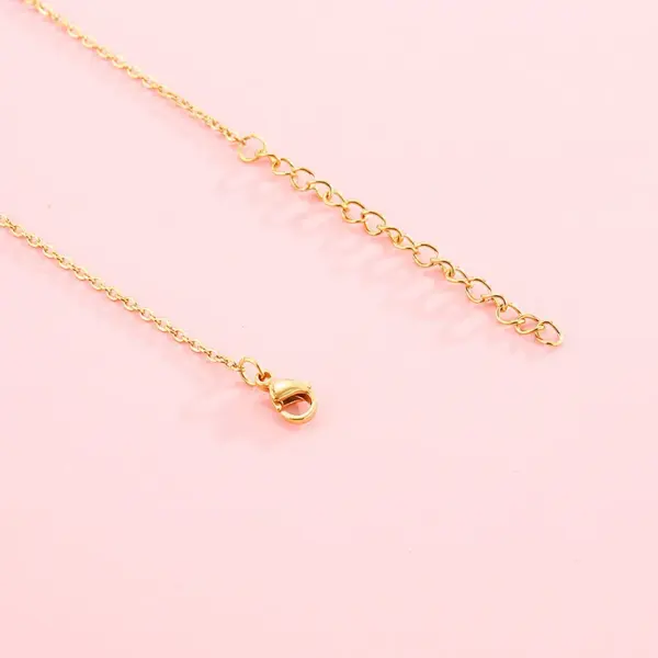 Wholesale PVD Coated 18K Gold Plated Letter Constellation Titanium Steel Simple Style Waterproof Non Tarnish Pendant Necklace