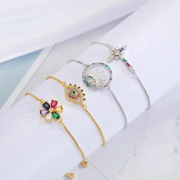 Wholesale Copper Geometric No Inlaid Bracelets