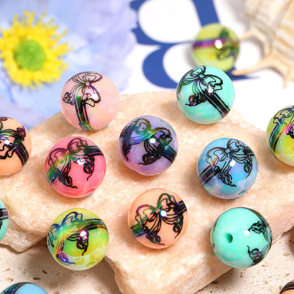 Wholesale Princess ribbon bow printed beaded