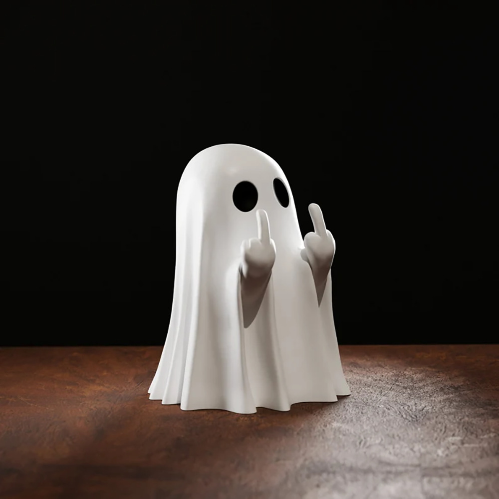 Wholesale Cross-border New Cute White Ghost Party Decoration Courtyard Decoration Study Desktop Decoration Small Ornaments