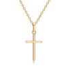 Wholesale European and American cross-border jewelry personalized fashion cross pendant necklace retro versatile men's and women's necklace clavicle chain