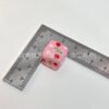 oly-3dea02b980b85c0505f86800f32aa4f5 Wholesale Pink square beads with strawberry flower print and openwork design